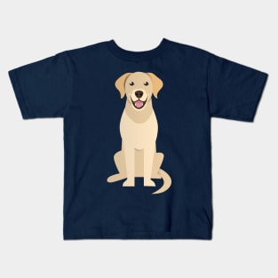 The Good Boy/Girl Golden Retriever - Digital Illustration Kids T-Shirt